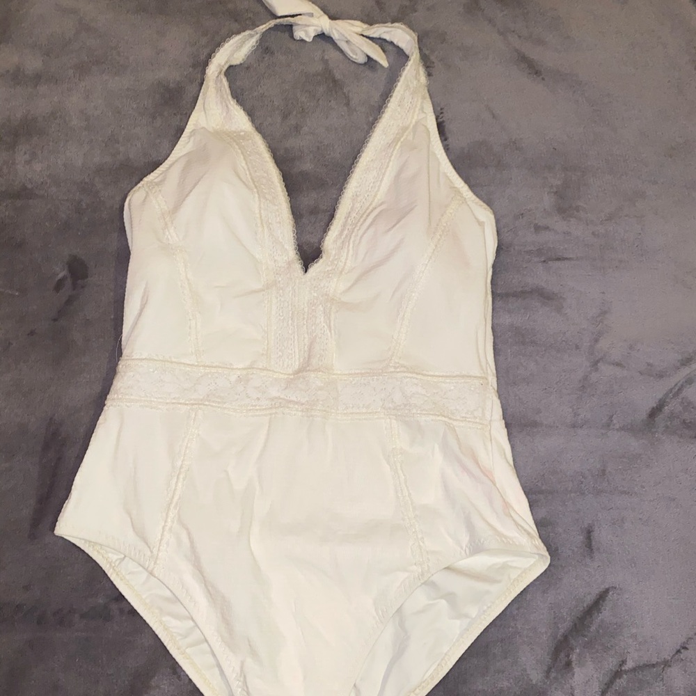 Off white One Piece Bathing Suit